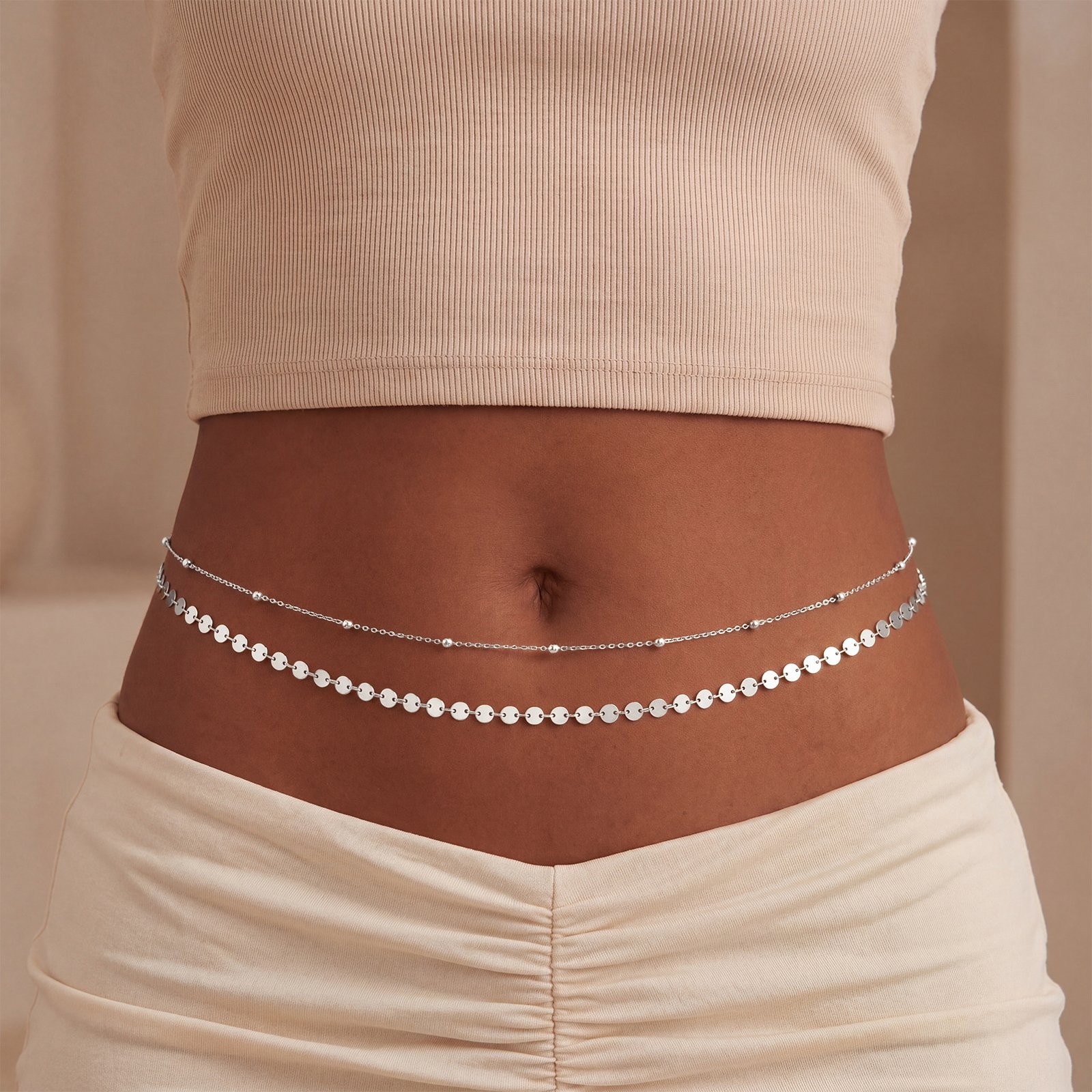 uniqtrue silver plated waist chain for women, belly chain belt waterproof layered silver waist beads chain satellite stomach body chain beach summer bikini fashion sexy jewelry accessories gift uniqtrue silver plated waist chain for women, belly chain belt waterproof layered silver waist beads chain satellite stomach body chain beach summer bikini fashion sexy jewelry accessories gift