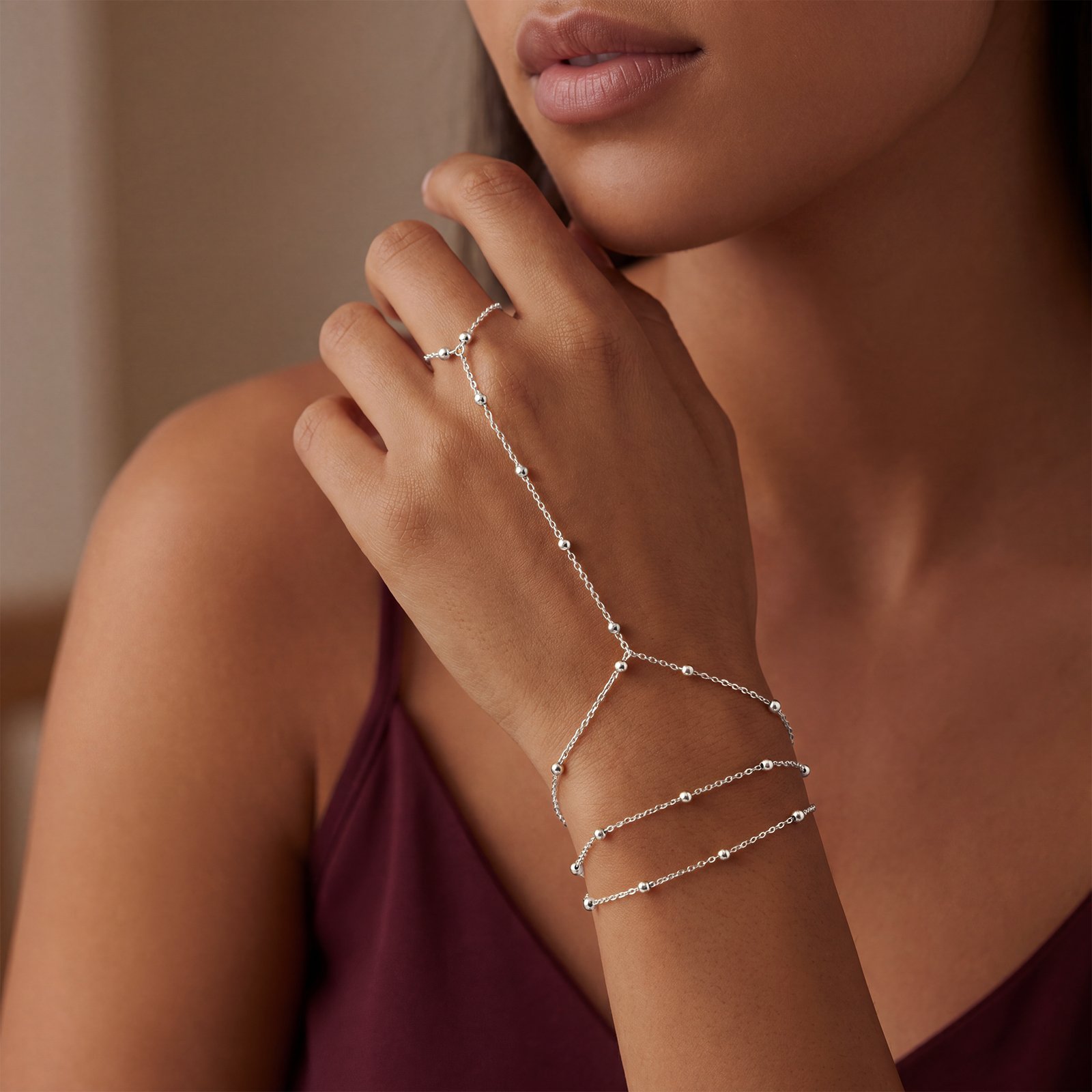 uniqtrue silver plated hand chain bracelets for women non tarnish, stack stacked waterproof dainty ring bracelet trendy stackable thin beach summer bracelets fashion jewelry gift uniqtrue silver plated hand chain bracelets for women non tarnish, stack stacked waterproof dainty ring bracelet trendy stackable thin beach summer bracelets fashion jewelry gift