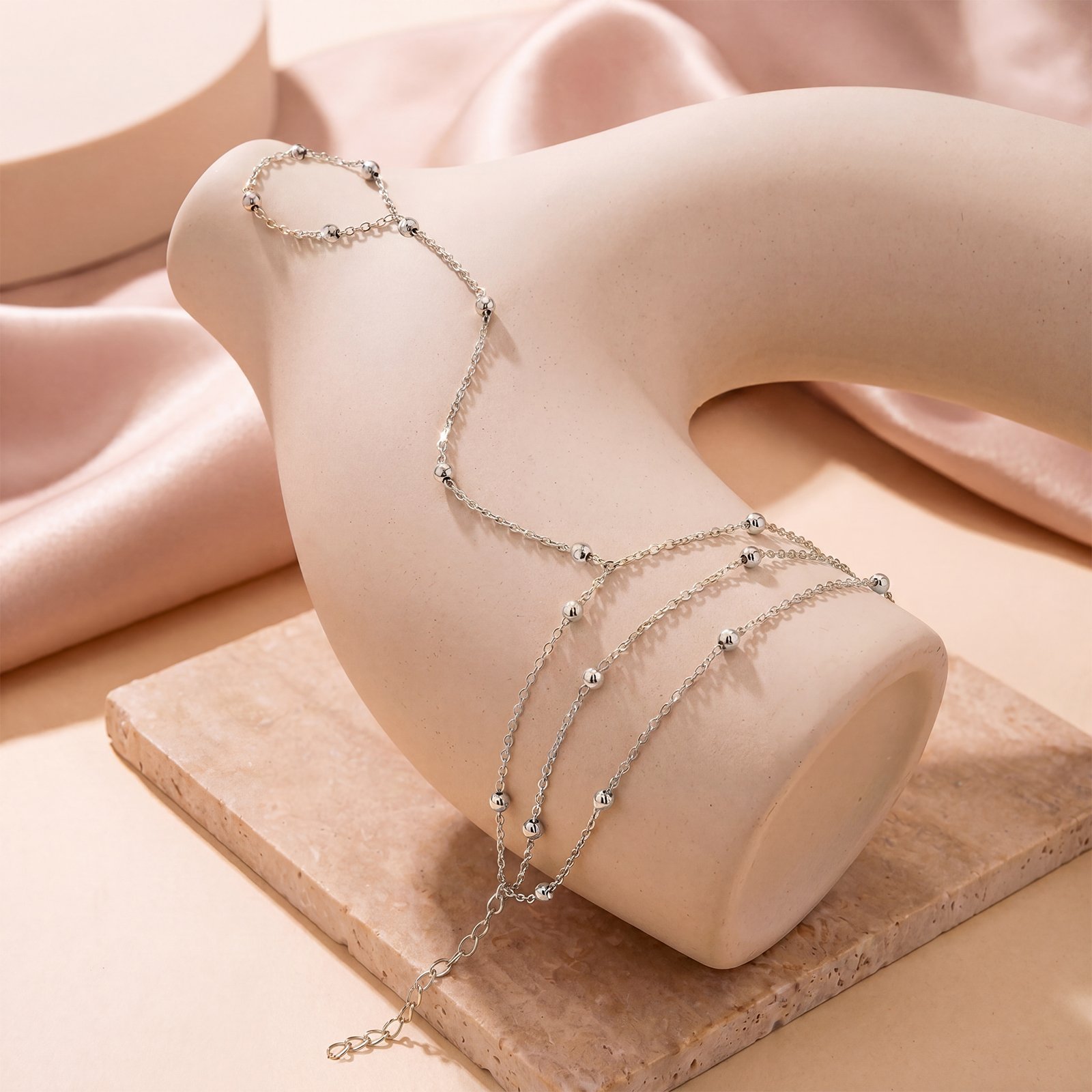 uniqtrue silver plated hand chain bracelets for women non tarnish, stack stacked waterproof dainty ring bracelet trendy stackable thin beach summer bracelets fashion jewelry gift uniqtrue silver plated hand chain bracelets for women non tarnish, stack stacked waterproof dainty ring bracelet trendy stackable thin beach summer bracelets fashion jewelry gift